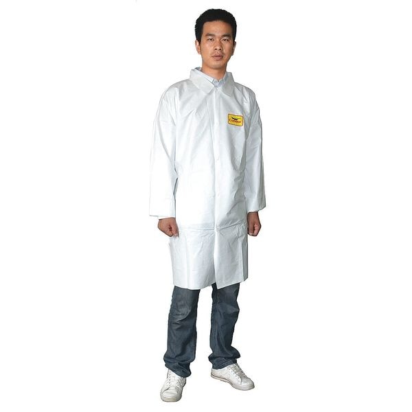 Disposable Lab Coat,White,2XL,PK30