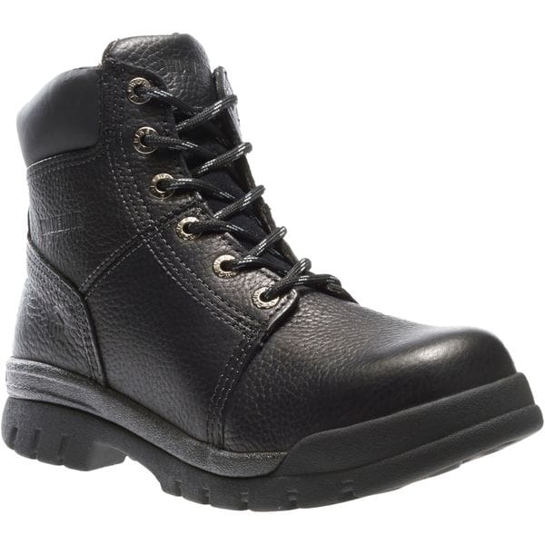 Size 10-1/2 Men's 6 In Work Boot Steel Work Boot, Black