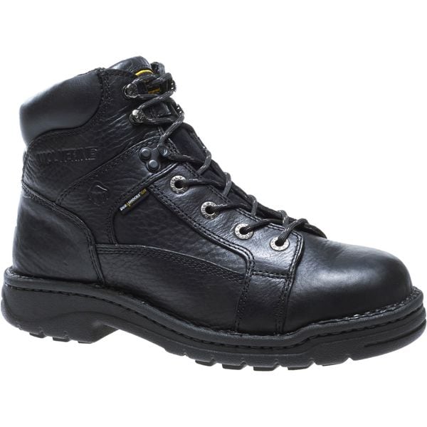 Size 9 Men's 6 In Work Boot Steel Work Boots, Black