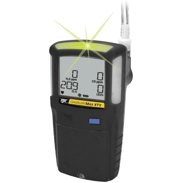 Multi-Gas Detector, 3 Gas, Europe, 8 To 13 Hr Battery Life, Black