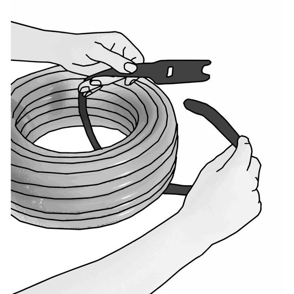 3/4 W X 8 L Hook-and-Loop Black Back-to-Back Adhesive Fastener Strap, 45 Pk.