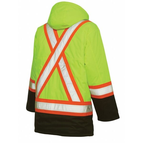 Men's High-visibility Yellow Polyester Hi-Vis Parka Size S