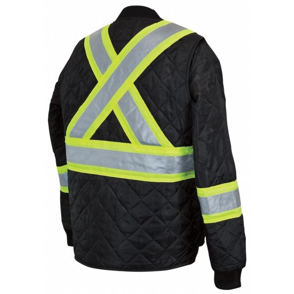 Men's Black Polyester Safety Jacket Size S