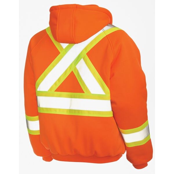 4XL Hi-Vis Hooded Sweatshirt, Orange