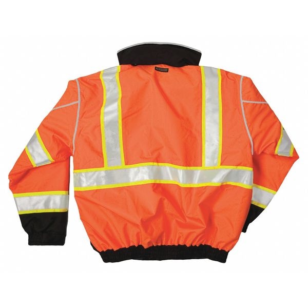 Bomber Jacket,Hi-Vis,Orange,4XL