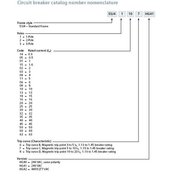 Miniature Circuit Breaker, 10 A, 277/480V AC, 3 Pole, Standard Mounting Rail Mounting Style