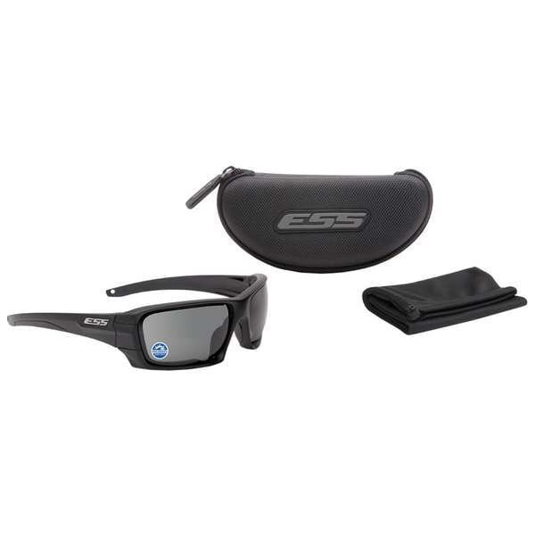 Polarized Safety Sunglasses, Rollbar, Gray Mirror Polarized Lens, Polycarbonate, Black Full-Frame