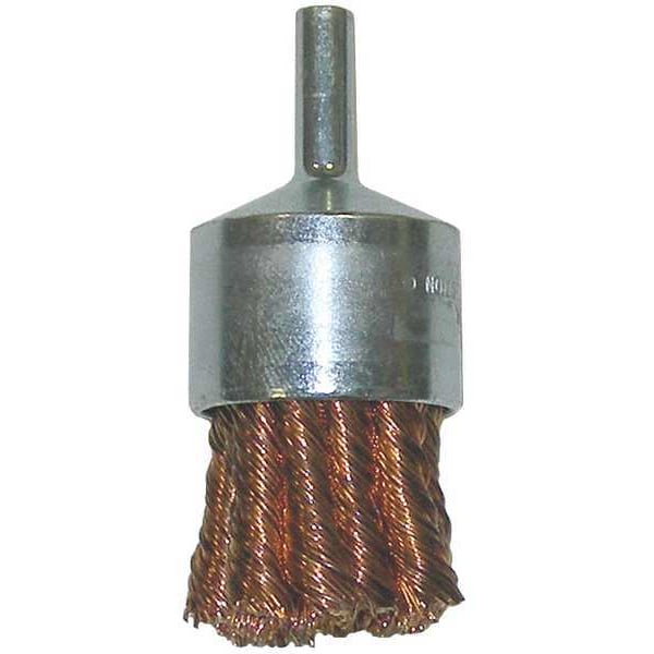 Knot Wire End Wire Brush, Bronze, 1-1/8