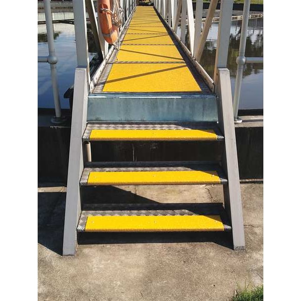 Anti-Slip Stair Nosing,Yellow,47-1/4in W