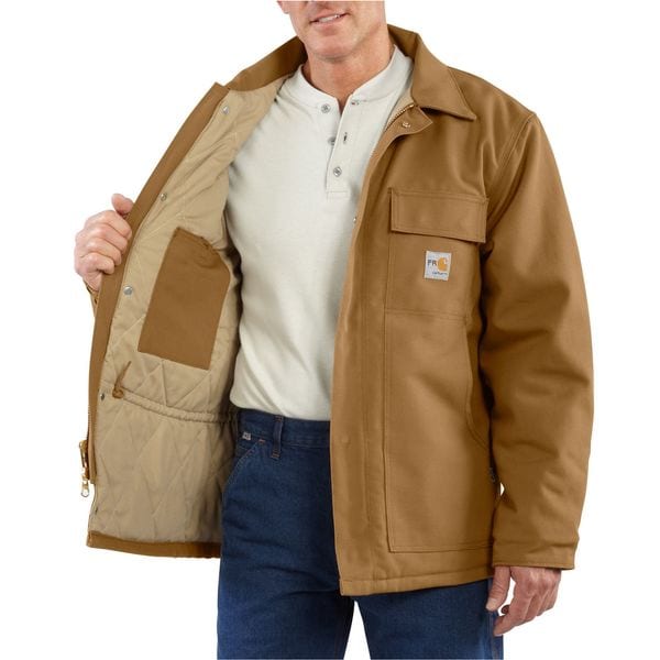 Carhartt Flame Resistant Duck Coat, Brown, 100% Cotton, 4XL