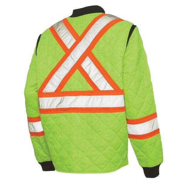 Fluorescent Green Polyester Jacket Size 3XL