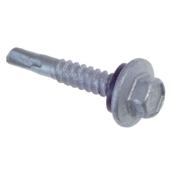 Self-Drilling Screw, 1/4 X 1-1/2 In, Climaseal Steel Hex Head Hex Drive, 250 PK