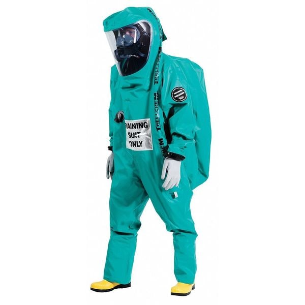 Encapsulated Suit, Green, PVC Coated Fabric, Zipper