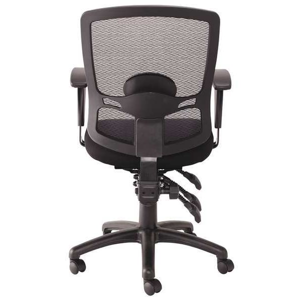 Desk Chair, Mesh, 17-7/8 To 27-3/4 Height, T-Bar Arms, Black