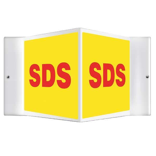 SDS 3D Projection Sign, 8 In Height, 18 In Width, V-Shaped