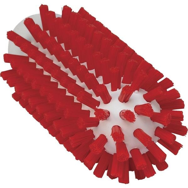 2 W Tube And Pipe Brush, Stiff, Not Applicable L Handle, 5 1/4 In L Brush, Red, 5 3/4 In L Overall
