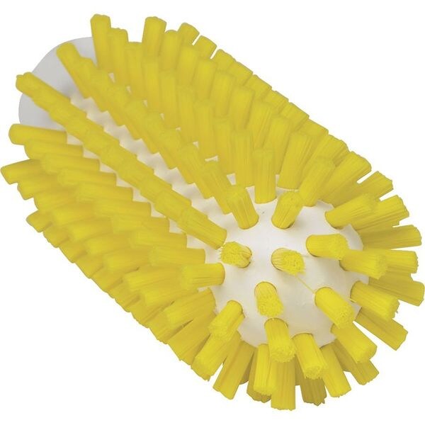 2 W Tube And Pipe Brush, Stiff, Not Applicable L Handle, 5 1/4 In L Brush, Yellow