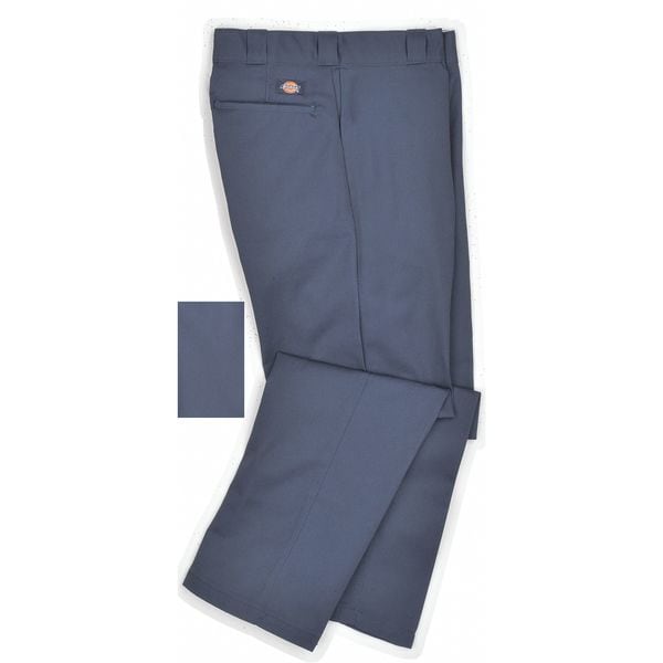 Work Pants,Poly/Cotton Twill,Navy,34x34