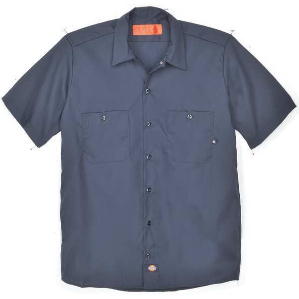 Short Slv Indstrl Shirt,Poplin,Navy,4X