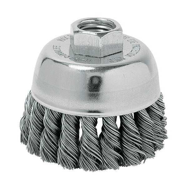Knot Wire Cup Wire Brush, Threaded Arbor
