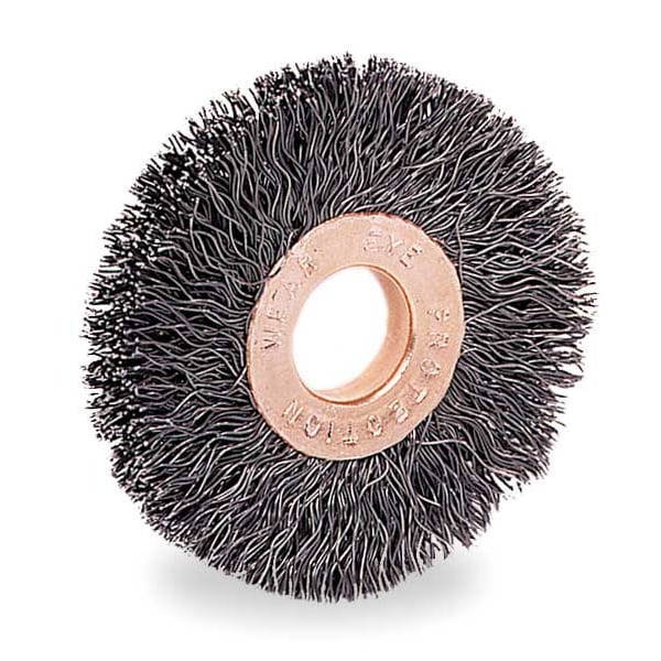 Wire Wheel Wire Brush, Arbor, 2, 3/8 W