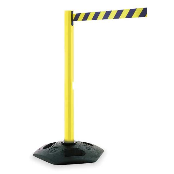 Barrier Post With Belt,7-1/2 Ft. L