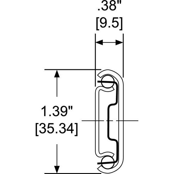Drawer Slide, Side/Hard Mount, 3/4 Ext., Conv., PK2, 1/2W