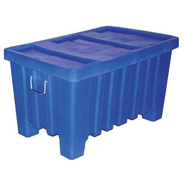 White Bulk Container, Plastic, 43 In L, 26 1/2 In W, 24 In H, 8.7 Cu Ft Volume Capacity