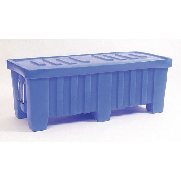 White Bulk Container, Plastic, 7 Cu Ft Volume Capacity