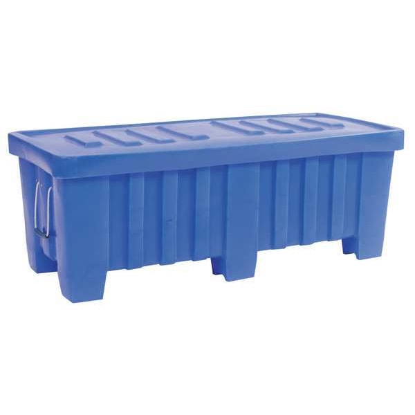 Blue Bulk Container, Plastic, 7 Cu Ft Volume Capacity