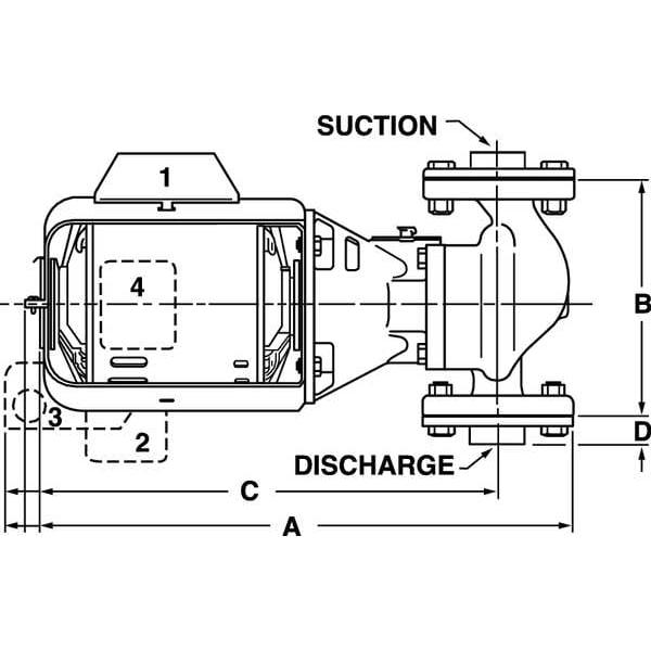 Hydronic Circulating Pump, 1/12 Hp, 115V, 1 Phase, Flange Connection