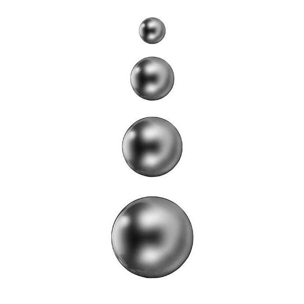 Precision Ball,Stl,1/8 In,PK1000