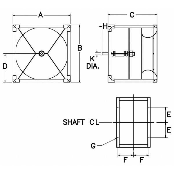 Plenum Fan,Whl Dia 18 1/2 In,Less Dr Pkg