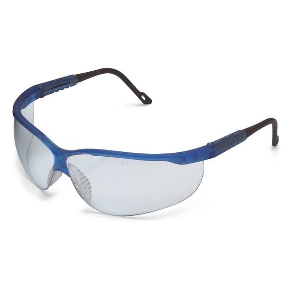 Safety Glasses, Wraparound Clear Polycarbonate Lens, Scratch-Resistant