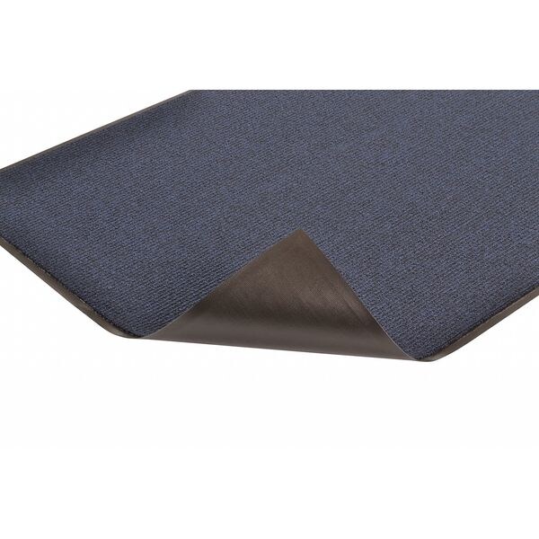 Entrance Mat, Polypropylene, 3/8 In Thick, Blue, 4 Ft X 6 Ft