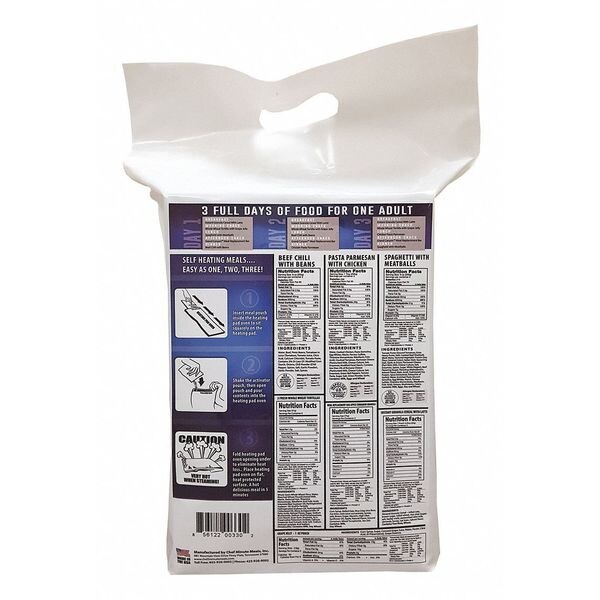 Food Ration Packet,308 Oz.,3 Courses,PK4