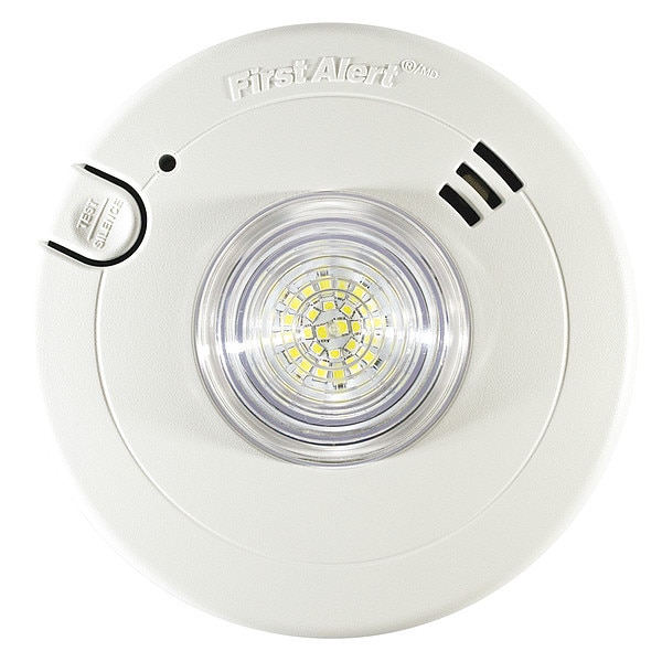 Smoke Alarm, Photoelectric Sensor, 85 DB @ 10 Ft Audible Alert, 120V AC, 3V Lithium