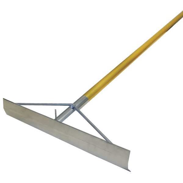 Concrete Placer, Hook, Blade Width 4 In, Blade Length 19 1/2 In, Handle Length 60 In, Aluminum
