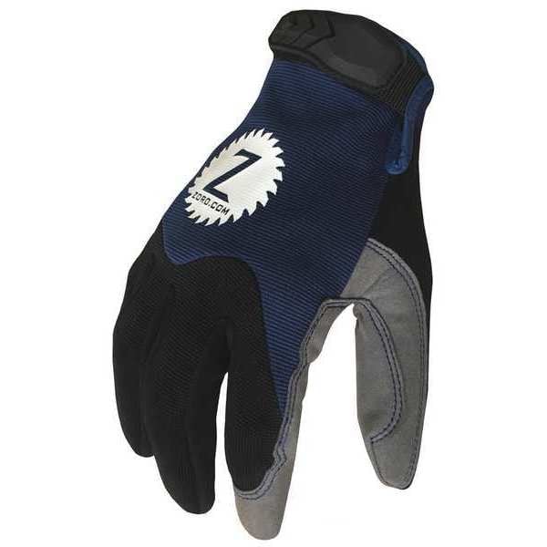 Mechanics Gloves, S, Blue, Single Layer, Polyester/Spandex