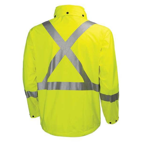 Rain Jacket,Hi-Visibility Yellow,2XL