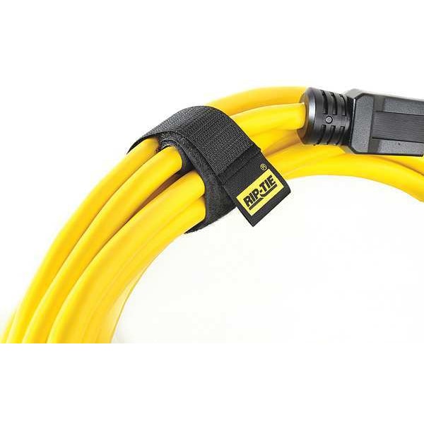 6 L Wrap Hook-&-Loop Cable Tie YL PK 10