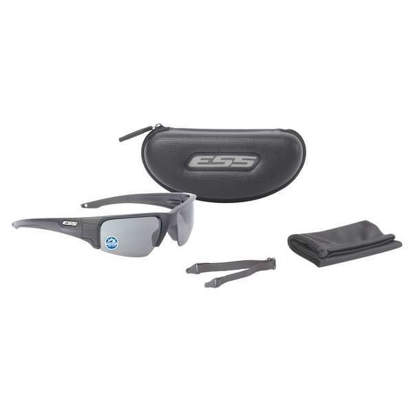 Polarized Safety Sunglasses, Crowbar, Gray Mirror Polarized Lens, Polycarbonate, Black Half-Frame