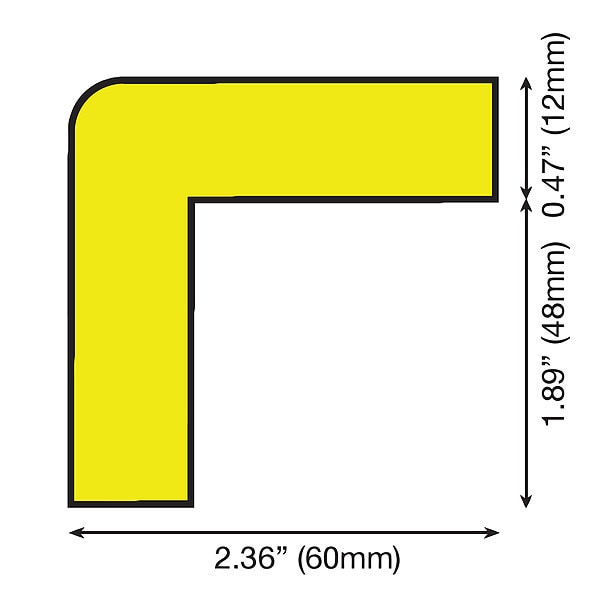 Corner Guard,Flat,Fluorescent Red/Yl