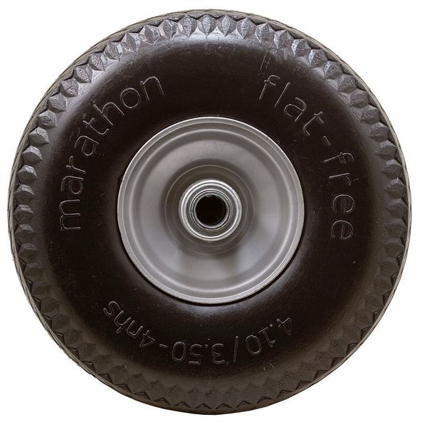 Flat Free Wheel,Polyurethane,300 Lb,Gray
