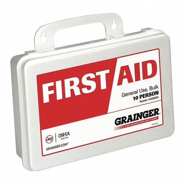 First Aid Kit, Plastic, 10 Person
