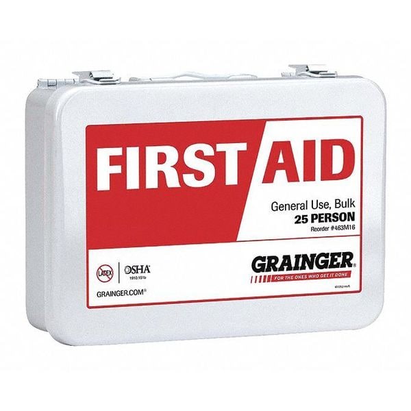 First Aid Kit, Metal, 25 Person