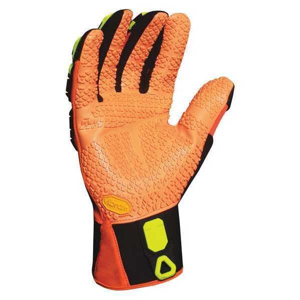 Anti-Vibration Gloves,L,Orng/Blk/Yllw,PR