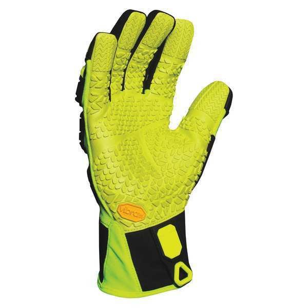 Anti-Vibration Gloves,XL,Grn/Blk/Yllw,PR