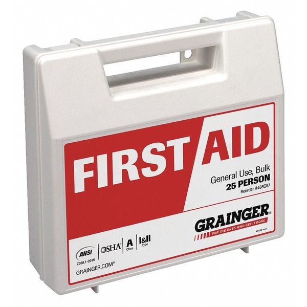First Aid Kit, Plastic, 25 Person