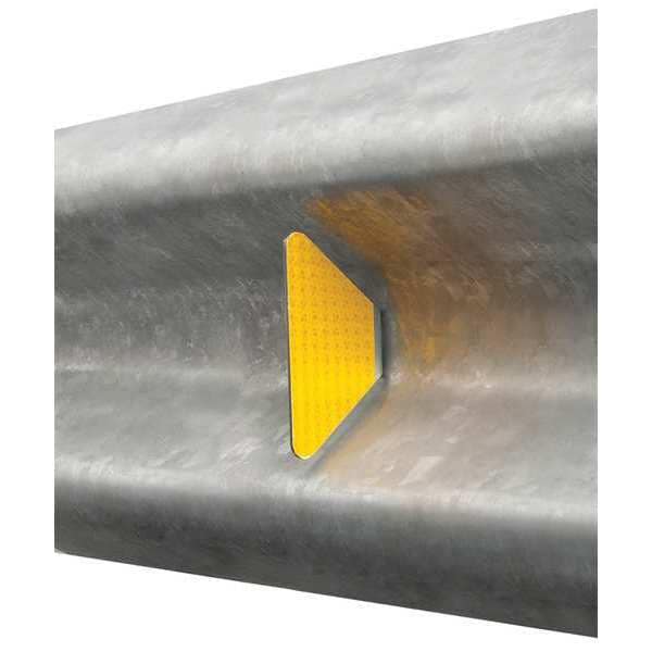 Bolt-On Guardrail Reflector,Steel, PK50